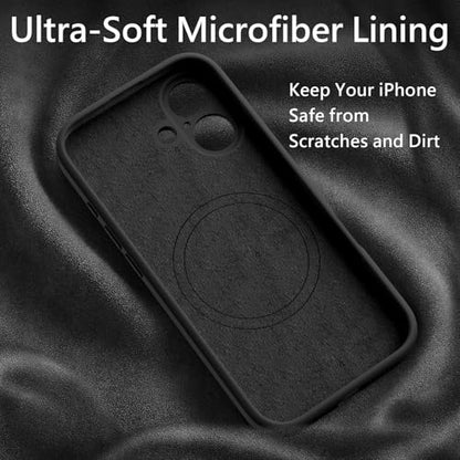FireNova Magnetic for iPhone 17 Case, Compatible with MagSafe, [Integrated Silicone Camera Control Button] [Camera Protection] Anti-Scratch Microfiber Lining Phone Case, 6.3", Black - color: Black, size: Iphone 17