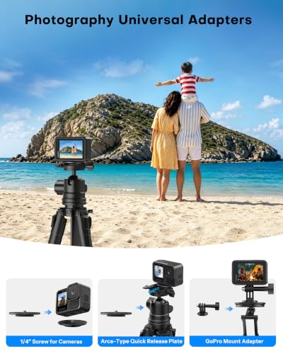 OMOTON TP02-Ultra 2 in 1 Magnetic Phone Tripod for DJI/GoPro iPhone, Black - color: 9-Black Ultra
