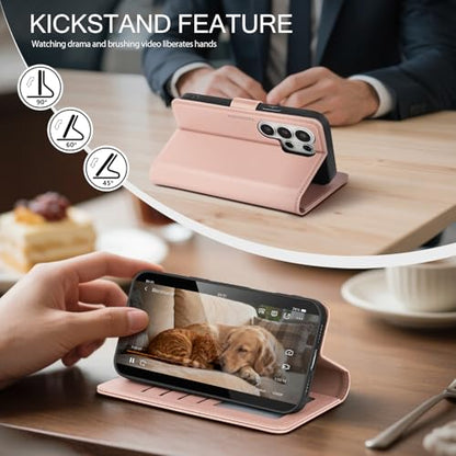 Compatible with Samsung Galaxy S26 Ultra Case Wallet with Card Holder [4 Card Slot] Women Men,RFID Blocking PU Leather Phone Case Flip Protector Cover Credit Card Slot Kickstand,Rose Gold - color: Rose Gold, size: Samsung Galaxy S26 Ultra - 6.9"