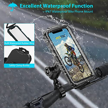 iMESTOU Waterproof Motorcycle Phone Holder for 5.5"-6.8" Cellphones (L) - size: L--For 5.5"-6.8" Phones
