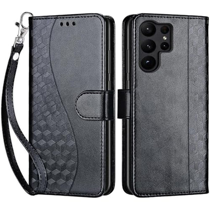 for Samsung Galaxy S23 Ultra Wallet case, Black | 3 Card Holders, Kickstand, Shockproof TPU Shell, PU Leather, Magnetic Closure, Protective Flip Folio Cover, Women - color: 3