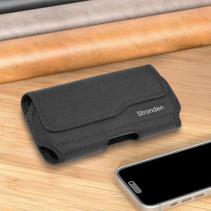Stronden Magnetic Closure Holster for Samsung Galaxy A17, A16 5G, A15, A14, A13, A36, A35, A32, A73 5G, A72, A71, A57, A56, A55, A54, A53, A42, A23, A03s - Nylon Belt Case Pouch