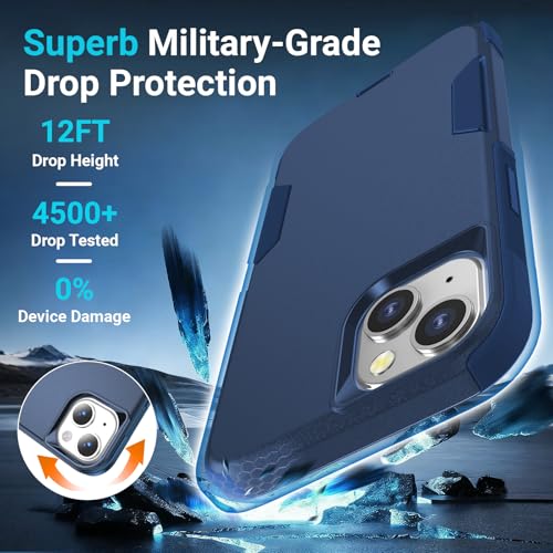 jaroco Magnetic for iPhone 13&14&15 Case Heavy Duty Rugged Dual-Layer Blue - color: Blue, size: iPhone 13&14&15