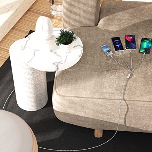 USB A/C Multi Charger Cable, 4 in 1 Charging Cords for Multiple Devices 10ft