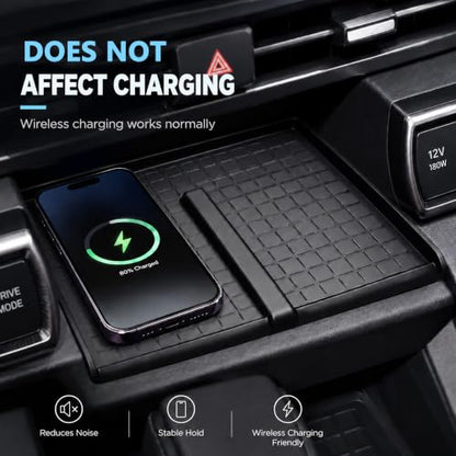 Wireless Charging Protective Mat for Toyota RAV4 2026 Accessories Silicone Center Console Wireless Charging Anti-Slip Cover Pad Heat Insulation Waterproof Easy to Clean Black for RAV4 - size: for Toyota RAV4 2026