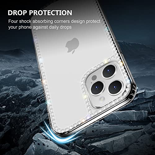 Compatible iPhone 11 Pro Max Bling Case for Women - Girly 3D Glitter Sparkle Luxury Shiny Cute Crystal Clear Charms Rhinestone Diamond Bumper Soft TPU Protective Cover - size: iPhone 11 Pro Max