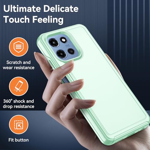 for Motorola Moto G 5G 2025/2026 Case with HD Screen Protector, Moto G Play 2026 Heavy Duty Shockproof Military Grade Full Body Protection Phone Cover (Jade Green) - color: Jade Green