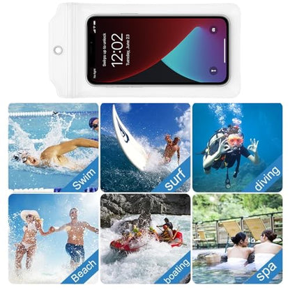 7Pcs Universal Transparent Mobile Phone Waterproof Bag Touch Screen Outdoor Riding Rainproof Mobile Phone Protection Case (7.2 Inch, 21.8x11cm) - color: 7.2 Inch