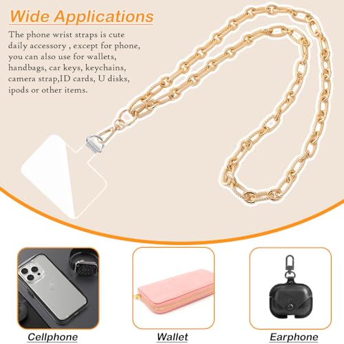 Crossbody Lanyard Strap, Durable Metal Chain Strap, Universal Phone Lanyard with Tether Tab, Detachable Phone Chain Strap - color: C
