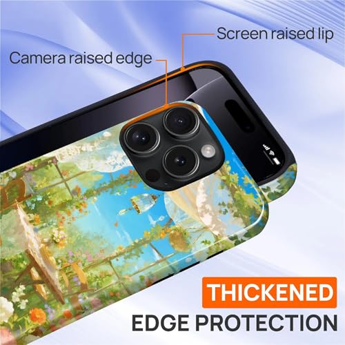 Case for iPhone 16 Pro, Shockproof Hybrid Protective Phone Case, Dual-Layer Drop Protection Anti-Scratch, Sunny Garden - color: Sunny Garden, size: iPhone 16 Pro