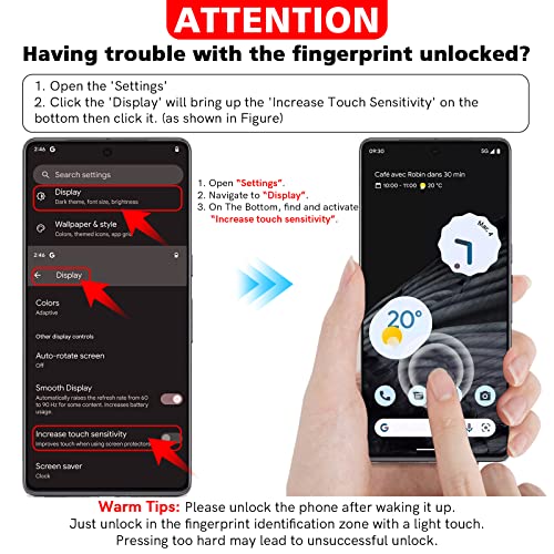 LK 2 Pack for Google Pixel 7 Pro Screen Protector + 2 Pack Lens Protector - size: Pixel 7 Pro