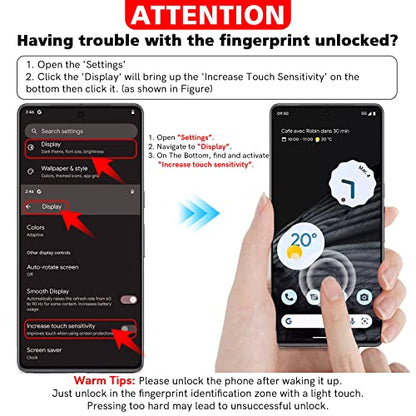 LK 2 Pack for Google Pixel 7 Pro Screen Protector + 2 Pack Lens Protector - size: Pixel 7 Pro