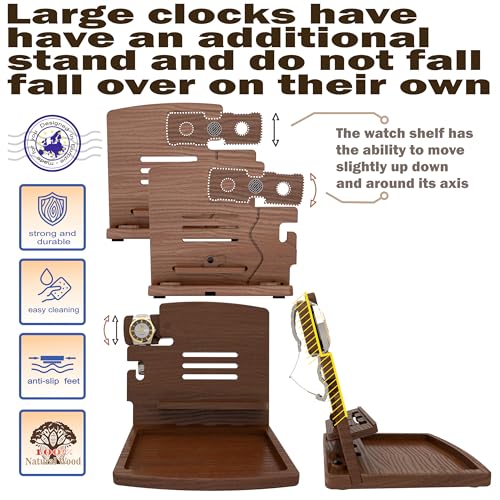 MED Wood Phone Docking Station Nightstand Desk Organizer for Phone, Watch, Wallet & Tablet Gift for Men, Husband, Father's Day, Dad & Women Model 1 (Dark Walnut) - color: Dark Walnut