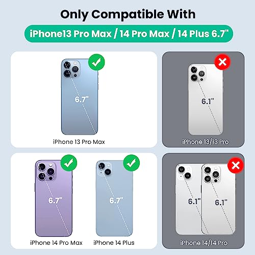 Battery Case for iPhone 14 Pro Max,14 Plus and 13 pro Max, Real 8600mAh Rechargeable Smart Extended Charging Case, Ultra-Slim Portable Protective Battery Pack (6.7 inch) Green - color: Green