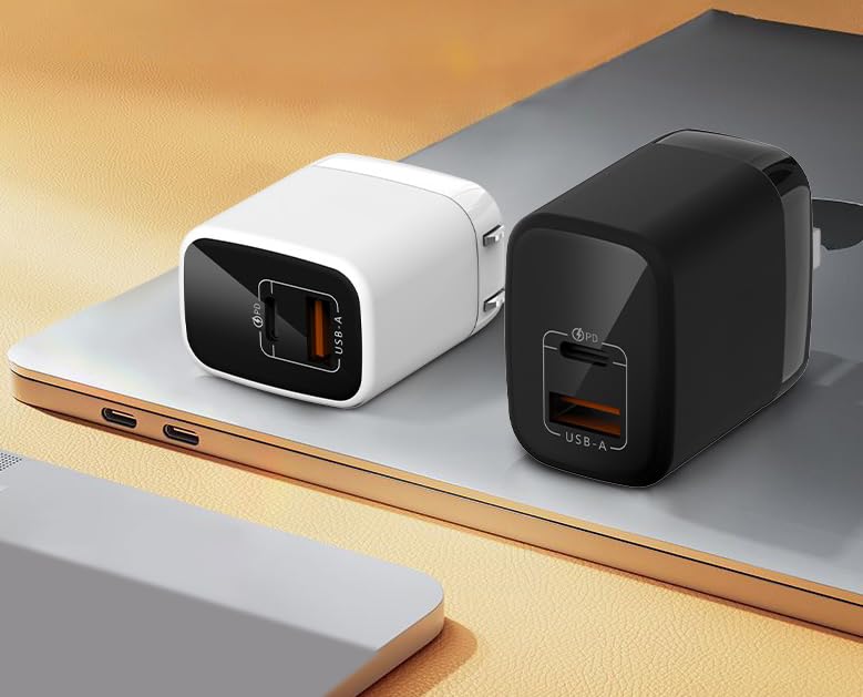 Fast 35W Dual USB-C Plus USB-A Charger - GaN Power Delivery - Fast Compact Power Adapter for Laptops, Smart Phones, Tablets and Thousands of Other Devices (Black, 35W) - color: Black, size: 35W