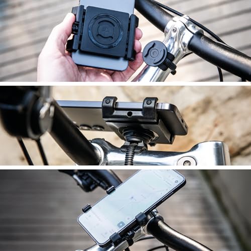 SP CONNECT Universal Bicycle Mobile Phone Holder | Smartphone Bracket Mount for Mountain & Road Bikes Patented Twist Lock, Strong Clamp-Grip | SPC+