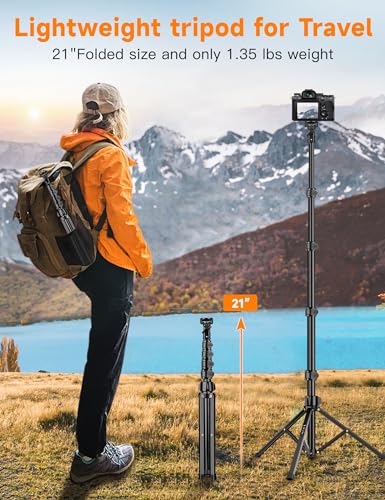 Phone Tripod, 86" Tall Tripod for iPhone with Flexible Gooseneck & Remote - size: 86 inch