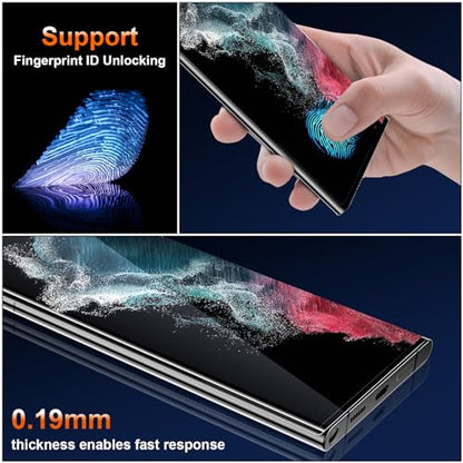 [3 Pack] for S22 Ultra Screen Protector Flexible TPU, Fingerprint Unlock, Scratch Resistant, Easy Installation, Case Friendly, Bubble Free - size: Samsung Galaxy S22 Ultra