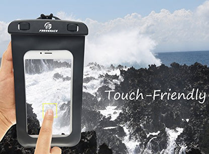 Freegrace Waterproof Pouches with Waist Strap / Pouch Case Bundle Set- Keep Your Phone & Valuables Dry and Safe - Waterproof Dry Bags for Boating Swimming Snorkeling Kayaking Beach Water Parks Pool - color: Phone Case (2 Pack)