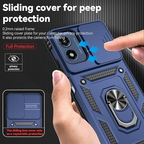 SunStory for Motorola Moto G Play 4G 2024 Case with Kickstand,Blue - color: Blue