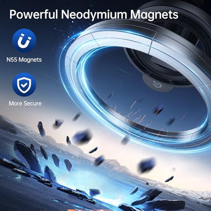 SYNCWIRE for MagSafe Car Holder【Ring Ventilation】【 360° Rotatable】【N55 Magnetic】 Phone Mount for Air Vent, Car Cell Phone Holder Mount Compatible iPhone iPhone 18 17 16 15 14 Pro Max