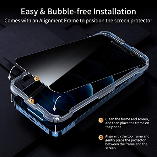 UNBREAKcable Privacy Screen Protector for iPhone 12/12 Pro, 2-Pack - size: iPhone 12/12 Pro