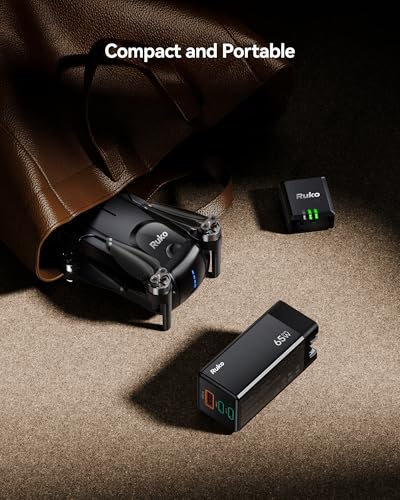 Ruko 65W USB C Charger with Cable, 3-Port GaN Fast Charger - size: Charger with Cable