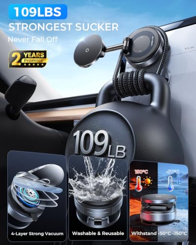 MRGLAS 【Upgraded】 15W for iPhone 18 Pro Max MagSafe Car Mount Phone Charger