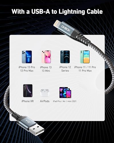 iPhone Charging Cable [Apple MFi Certified] USB Lightning Cable 6FT, 3 Pack - color: Grey, size: 6FT, style: USB to Lightning