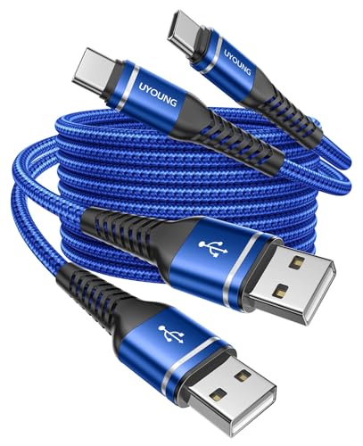 USB to USB C Cable Fast Charging 3FT, 2Pack USBA to USBC Cable for CarPlay - color: Blue, size: 3FT, style: 60W USB A to USB C