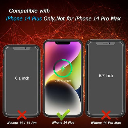 Battery Case for iPhone 14 Plus, [12000mAh] Enhanced Rechargeable Portable Qi Wireless Charger Case Battery Pack Support CarPlay Wireless Charging Case Compatible with iPhone 14 Plus (6.7 inch)-Black - size: iPhone 14 Plus