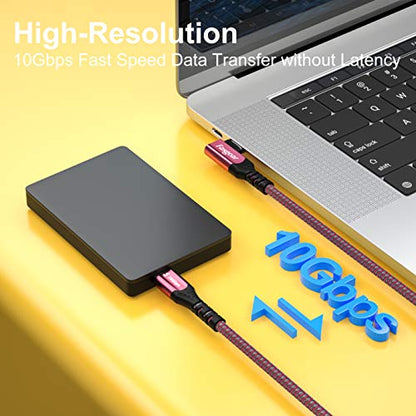 Fasgear USB C to USB C 3.1 Gen 2 Cable, 6ft, Red - color: 1 Pack Red, size: 6ft