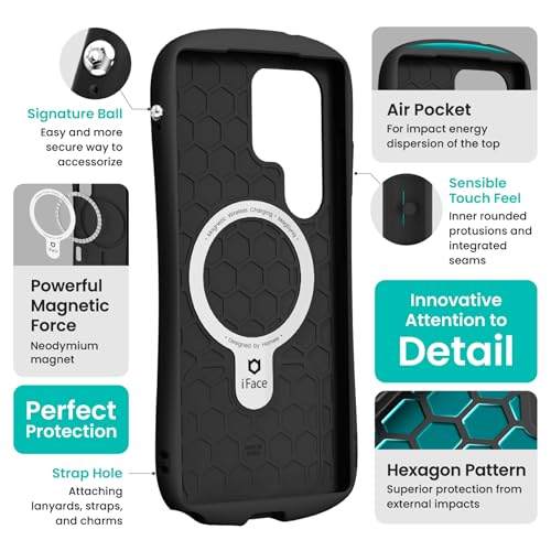 iFace First Class MagSynq Case [ Compatible with Galaxy S25 Ultra ] – Cute Shockproof Dual Layer [Hard Shell with Bumper] Heavy Duty Protective Magnetic Cell Phone Cases [Drop Tested] - Black - color: Black, size: For S25 Ultra