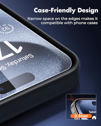 UNBREAKcable iPhone 15 Pro Screen Protector & Camera Lens Protector - size: iPhone 15 Pro