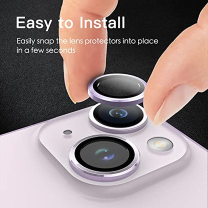 JETech Camera Lens Protector for iPhone 14/14 Plus, Purple, 1 Set - color: Purple