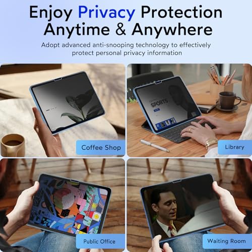 MOBDIK Privacy Screen Protector for iPad A16 11th 2025 & iPad 10th Gen 2022 - size: iPad 10th/11th Generation