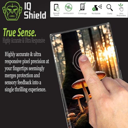IQShield 2 Pack Screen Protector for Galaxy S22 Ultra 6.8": Clear TPU Film, Bubble-Free Installation, Scratch-Resistant, Case Friendly, HD Clarity, Fingerprint Unlock