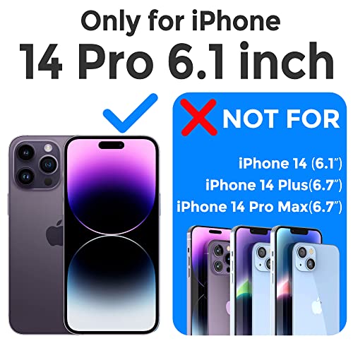 Mkeke for iPhone 14 Pro Case Clear, [Military Grade Protection] [Not Yellowing] Shockproof Acrylic Phone Case for Apple iPhone 14 Pro 2022 - size: for iPhone 14 Pro Case 6.1"