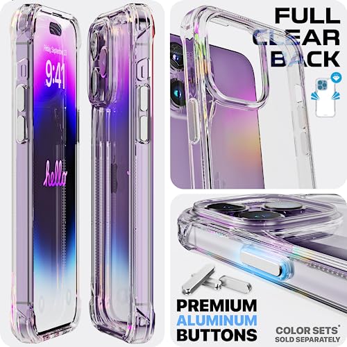 REBEL Case for iPhone 14 Pro Max [Crystal Series Gen-4] Non-Yellowing, Transparent, Anti-Scratch, Protective Shockproof Bumpers, Metal Buttons, 6.7 Inch Phone 2023 (Crystal Clear, No MagSafe) - color: Crystal Clear, No MagSafe, size: iPhone 14 Pro Max