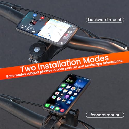 Out-Front Aluminum Bike Phone Mount for MTB Road Gravel E-bike with Go-Pro - style: Dual-Clip Combo Mount