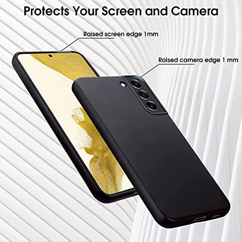 LRK Ultra Thin Black Case Compatible with Samsung Galaxy S22 Plus: Slim, Soft, and Flexible (NOT Hard) [Matte Finish] Protective Black Phone Cover - Matte Black - size: Samsung Galaxy S22 Plus