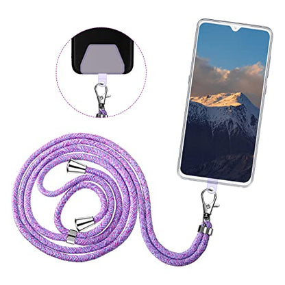 Weewooday 4 Pcs Phone Lanyard Crossbody Phone Strap, Bright Color Series - color: Bright Color Series