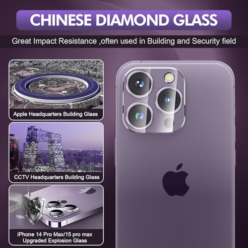 3PCS Rear Back Camera Lens Protector Tempered Glass for iPhone 14 Pro Max, iPhone 15 Pro Max - HD Clear Full Coverage Guard - color: for iPhone 14 pro/14 pro max/15 pro/15 pro max