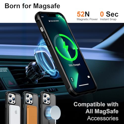 360°Magnetic Swivel Ring for iPhone 13 pro case-Black - color: Black, size: iPhone 13 Pro