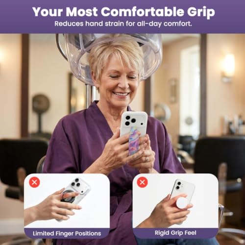 Switchbands Animal Phone Grip Strap 2 Pack – Reversible Elastic Strap, Adhesive-Free, Ergonomic Hand Support, Drop Protection, Wireless Charging Compatible, Universal – Leopard & Pink Tie dye - color: Leopard & Pink Tie dye, size: Pack of 2