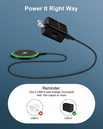 Wireless Charger Samsung S26, 15W Android Wire Less Charging Pad for Galaxy - color: Wireless Charger Black