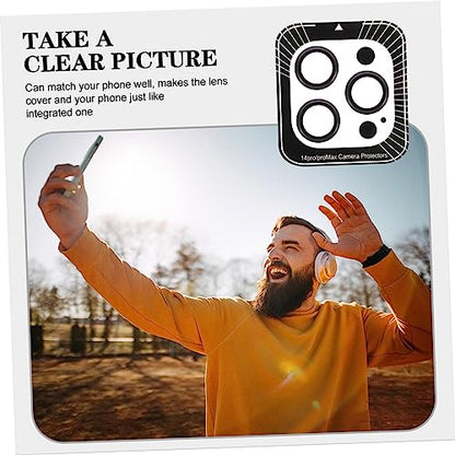 Tempered Camera Lens Protector Film for Pro Pro Scratch Resistant Phone Lens Cover with High Transparency Dustproof and Protection Compatible with Cases Dark Purple