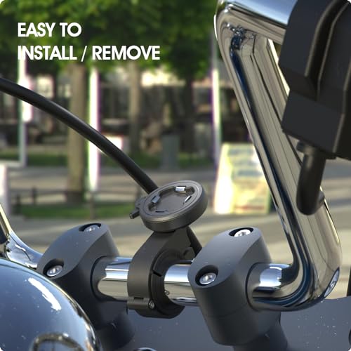 Bike Handlebar Phone Mount with Shockproof Silicone Grip – Quick-Lock Aluminum Out-Front Holder with Quad Safety Buckles & Elastic Strap, Fits 4.0”–6.7” Phones – Secure Fit for Road & Urban Rides - style: 【4-Buckle Style】Stem Mount + Silicone Adapter - Bl