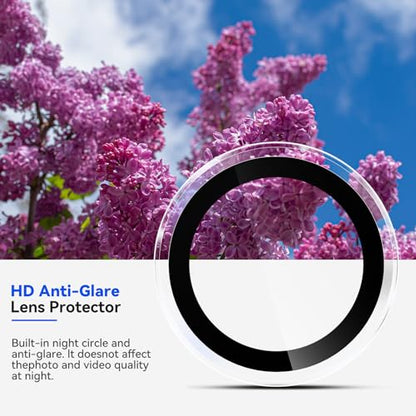 CloudValley [3 Pcs for Samsung Galaxy S24 / S23 / S23 Plus Camera Lens Protector, 9H Tempered Glass Individual Lens Screen Protective Ring 5G, Clear - color: Clear