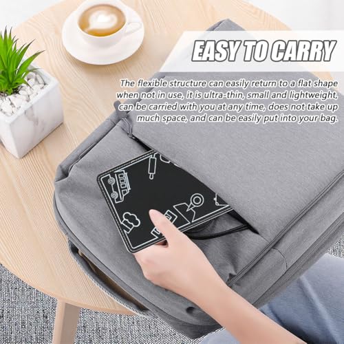 Airplane Phone Holder, Foldable Flexible Travel Phone Stand - color: Black